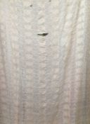 Panel of gold thread embroidered cream silk