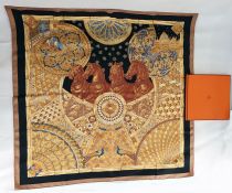 Hermes silk scarf 