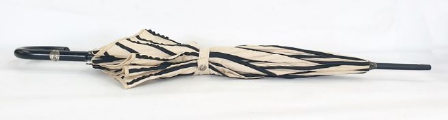 Jean Paul Gaultier cream and white golfing umbrella