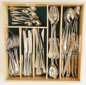 Robert Welch stainess steel cutlery 'Honeybourne pattern' with beaten-effect handles, to include