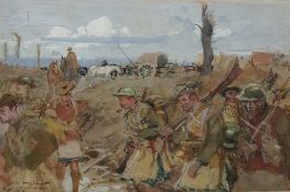 Charles Constantin Joseph Hoffbauer (1875-1957)  Watercolour 