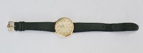 Omega De Ville Gold Plated Cased Gent's Wristwatch, signed dial with line markers, the movement
