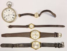 Gent's Seiko Sportsmatic rolled gold and stainless steel wristwatch,  a lady's Sekonda gold-coloured