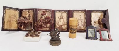 Collectors items to include morocco photograph wallet of figures in traditional country dress, two