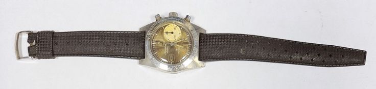 Rare Aquastar Deepstar 10 ATM gent's stainless steel wristwatch, circa 1960's, numbered to reverse