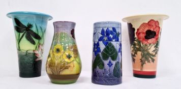 Four assorted Dennis Chinaworks vases in various forms and colours (4)  sizes 14 cms x 2 and