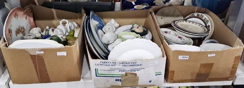 Quantity of assorted ceramics (3 boxes)