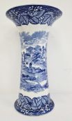 Masons patent ironstone china blue and white flared vase Condition ReportNo obvious visible damage