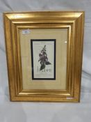 Set of modern reproduction 'Botanica' prints mounted and framed in distressed gilt frames, 32cm x