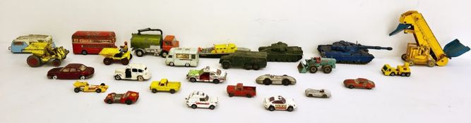 Assorted Dinky toys to include Centurion tank 651, Chieftain tank, Johnston road sweeper, Dinky