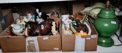 Large quantity of assorted ceramics including cottageware, a ceramic carthorse in full tack,