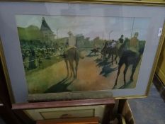 Large quantity of framed prints including after Degas (1 box)