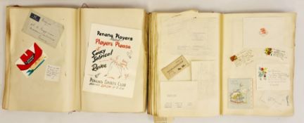 Two various pre and post war scrap books, many invitations, menus etcCondition ReportNo sporting