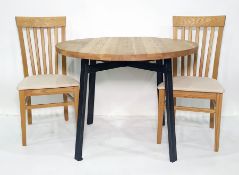 Circular breakfast table and two chairs (3)