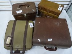 Assorted items to include typewriters, leather box, jewellery chest, small quantity oddments,