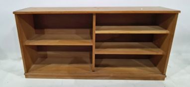 Low open bookcase and a mid century table-top bookcase with sliding glass doors (2)