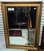 20th century rectangular mirror with gilt-effect frame, 77.5cm x 108.5cm