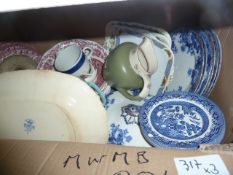 Assorted early 20th century ceramics including Masons Strathmore, a Spode 'Royal Jasmine' dish, a