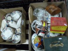 Royal Cauldon 'Victoria' part tea service and assorted collectables including a cash tin, an Argos