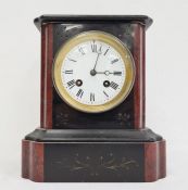 19th century marble mantel clock with Roman numerals on an enamel dial Condition ReportThe clock has