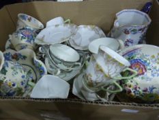 Grindley & Co country style part tea service, Masons 'Strathmore', an Art Deco part tea service, etc