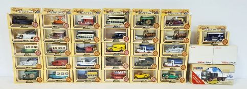 Various models of Days Gone vehicles, boxed, a Corgi Classics AEC four-wheel flatbed with barrels, a