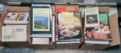 Miscellaneous collection of books on cooking, gardening, travel, etc (4 boxes)