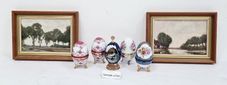 Collection of white metal costume jewellery, a silver-backed hairbrush and a collection of porcelain