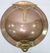 A 19th century Arts and Crafts large copper and brass hinged cover, probably from a country house