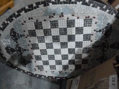 Large quantity of framed prints and a mosaic table-top