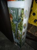 Karcher power washer with patio scrubber attachment and a box of mixed handtools including a