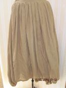 Issey Miyake vintage khaki cotton harem pants, elasticated ankles, with Issey Miyake long knitted '