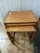 20th century G-Plan teak nest of three rectangular coffee tables