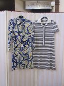 1970's shirt dress labelled Enzo Vincelli, a knitted shirt dress, Tricosa, short sleeves, a
