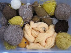 Three large containers of knitting wool and yarn, various colours, etc (3) Condition ReportPlease