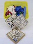 Quantity of vintage scarves, pashmina, St Ives, two in original boxes, etc (1 box)