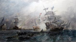 After W Brierly  Coloured engraving  