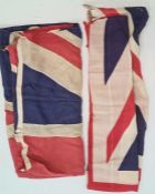 Two Union Jack flags (2)Condition ReportApprox 87.5 x 180 cm and 132 x 195 cm