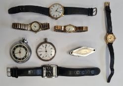 Collection of watches to include Timex gent's example, Lorus example, silver-cased pocket watch,