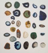 Selection of geode agate slices