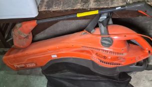 Flymo 1500 garden vac and mini trim and a small aluminium step stool