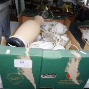 Assorted ceramics including Thomas Goode & Co, Colclough, table lamps, Wedgwood Home 'Watercolour'