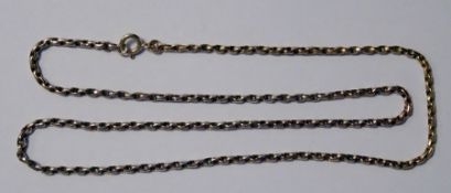 9ct gold belcher chain-link necklace, 8g