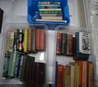 Three boxes of assorted books to include G A Henty 