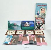 A mixed lot to include 'Lion Book of War Adventures', cigarette cards, pictures, cookery book etc