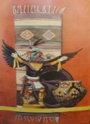 Collection of various modern colour pictures most of native American theme, including many