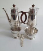 Silver part tea and coffee service by Lucas & Co, Birmingham 1931-1938, impressed pattern no.
