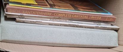 Box of assorted records