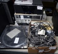 Roberts digital sound system with a  iPod dock and manual, a JVC cassette deck and tuner/ amplifier,