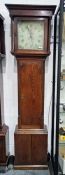 Georgian 30-hour oak longcase clock with 12